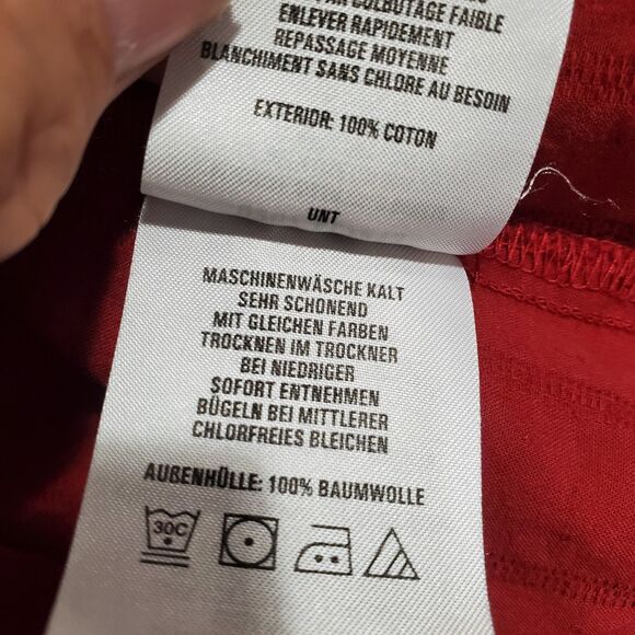 Womens Colombia Long Sleeved Red Shirt w/ Textured Dots Size Med. - Picture 6 of 16